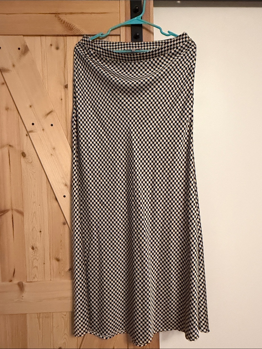 Classic Black and White A-Line Maxi Skirt